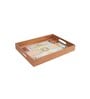 Navratna Multicolour & Gold MDF Wood Rectangle Serving Trays