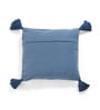 Navy & Natural 100% Cotton Moss 16X16 Inches Knitted Cushion Cover