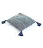 Navy & Natural 100% Cotton Moss 16X16 Inches Knitted Cushion Cover