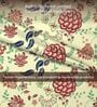 Navy  Floral 240 TC Cotton Double Bedsheet with 2 Pillow Covers