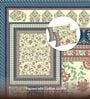Navy  Floral 240 TC Cotton Double Bedsheet with 2 Pillow Covers