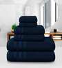 Navy 625 GSM 100% Cotton 6 Pieces Towel Set