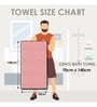Blue Solid 450 GSM Cotton Bath Towel