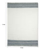 Navy 100% Polyester Stripes 6 x 9 Feet Hand Woven Carpet