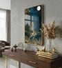 Navy Blue & Gold Deer Rectangular Wall Art 12 x 18 Inch