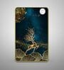 Navy Blue & Gold Deer Rectangular Wall Art 12 x 18 Inch