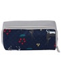 Navy Blue & Grey Deer Printed Make Up Pouch