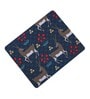 Navy Blue & Grey Deer Printed Rectangle Mousepad
