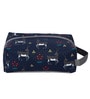 Navy Blue & Grey Deer Printed Toiletry Pouch