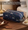 Navy Blue & Grey Deer Printed Toiletry Pouch