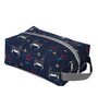 Navy Blue & Grey Deer Printed Toiletry Pouch