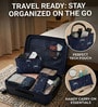 Navy Blue & Grey Deer Printed Utility Pouches Set of 2