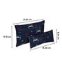 Navy Blue & Grey Deer Printed Utility Pouches Set of 2