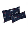Navy Blue & Grey Deer Printed Utility Pouches Set of 2
