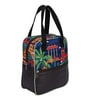 Navy Blue & House Printed Long Insulated Lunch Bag