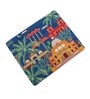 Navy Blue & House Printed Rectangle Mousepad