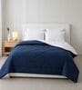 Navy Blue & White 200 GSM Reversible Comforter