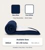 Navy Blue & White 200 GSM Reversible Comforter