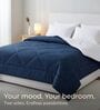 Navy Blue & White 200 GSM Reversible Comforter