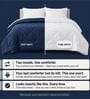 Navy Blue & White 200 GSM Reversible Comforter