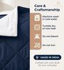 Navy Blue & White 200 GSM Reversible Comforter