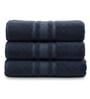 Navy Blue Soft Cotton 500 GSM Solid Bath Towel Pack Of 3
