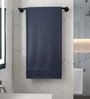 Navy Blue Soft Cotton 500 GSM Solid Bath Towel Pack Of 4