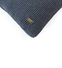 Navy Blue 100% Cotton Mini Moss 16X16 Inches Knitted Cushion Cover