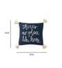 Navy Blue Quoted Cotton 18 x 18 Inches Cushion Cover