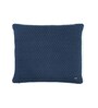 Navy Blue 100% Cotton Zig-Zag 20X20 Inches Knitted Cushion Cover With Filler