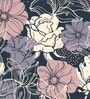 Navy Blue 200 TC Floral Cotton Queen Double Bedsheet 2 Pillow covers