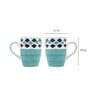 Sago 275ml Blue & White Ceramic (Set of 2) Coffee Mug