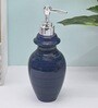 Navy Blue 300 ml Ceramic Liquid Soap Dispenser