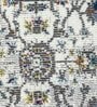 Navy Blue Abstract Polypropylene 59x24 Inches Machine Made Floor Runner