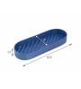 Navy Blue Bamboo Oval Organizer