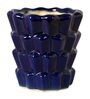 Navy Blue Ceramic Small Khajoor Shape Planter Plain