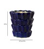 Navy Blue Ceramic Small Khajoor Shape Planter Plain