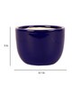 Navy Blue Ceramic Small V Cup Shape Flower Pot