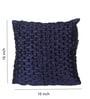Navy Blue Chenille Geometric 40x40 inches Cushion Covers Set of 3