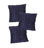 Navy Blue Chenille Geometric 40x40 inches Cushion Covers Set of 3
