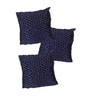 Navy Blue Chenille Geometric 40x40 inches Cushion Covers Set of 3