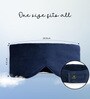 Navy Blue Luxury Silk Velvet Travel Eye Mask Navy Blue Luxury Silk Velvet Travel Eye Mask