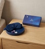 Navy Blue Luxury Silk Velvet Travel Eye Mask Navy Blue Luxury Silk Velvet Travel Eye Mask