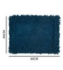 Navy Blue Cotton 16X24 Inches Anti-Skid Bath Mat