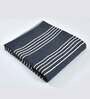 Navy Blue Striped Cotton 70x50 Inches Sofa Throw