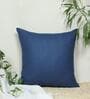 Navy Blue Cotton Blend Solid 24x24 inches Cushion Covers (1pc)