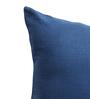 Navy Blue Cotton Blend Solid 24x24 inches Cushion Covers (1pc)