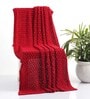 Navy Blue Solid Cotton 59x49 Inches Sofa Throw