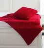 Navy Blue Solid Cotton 59x49 Inches Sofa Throw