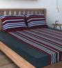 Navy Blue Cotton Single Size Bedsheet